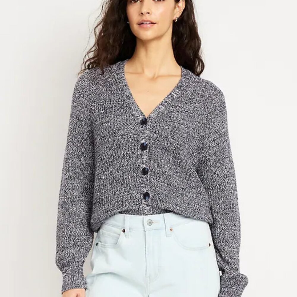 Old Navy  V-Neck Shaker-Stitch Cardigan Sweater (XL)